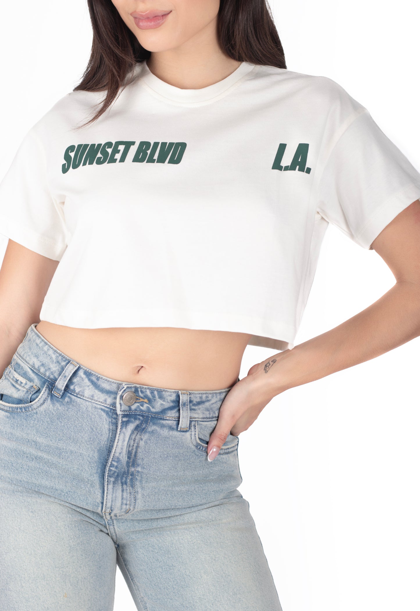 CROP TEE SUNSET